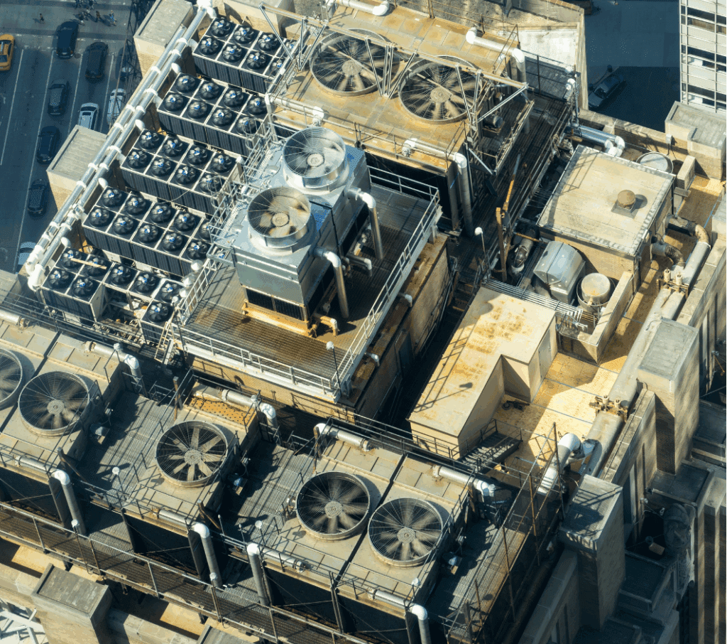 HVAC on a rooftop