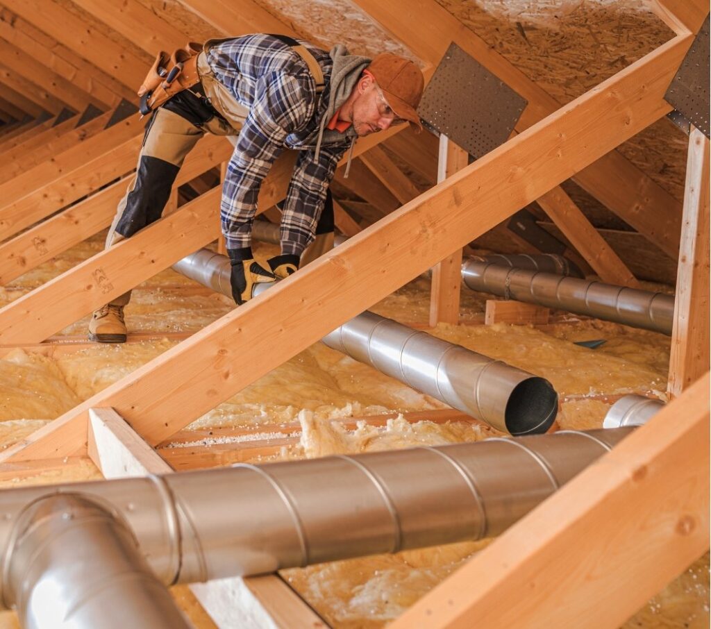 Installing vents on the attic